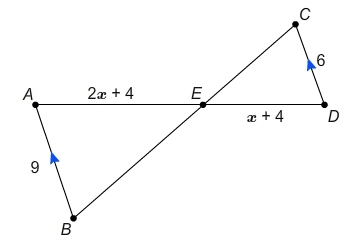 I need some help finding X in similar triangles (See pictures of problems)(98pts)-example-3