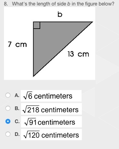 What's the length of side b in the figure below?-example-1