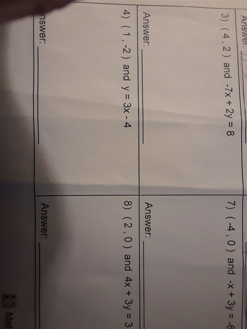 Find equation of the line passing through the given point in parallel to given equation-example-1