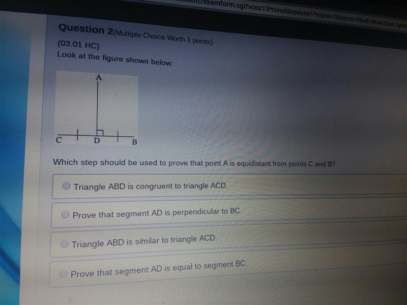 look at the figure shown below which step should be used to prove that point a is-example-1