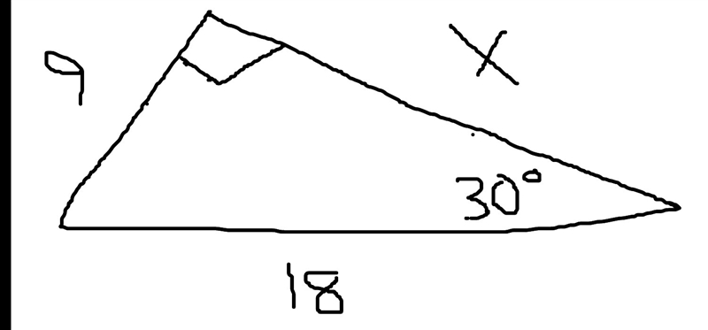 8. Find the value of x. If your answer is not an integer, leave it in simplest radical-example-1