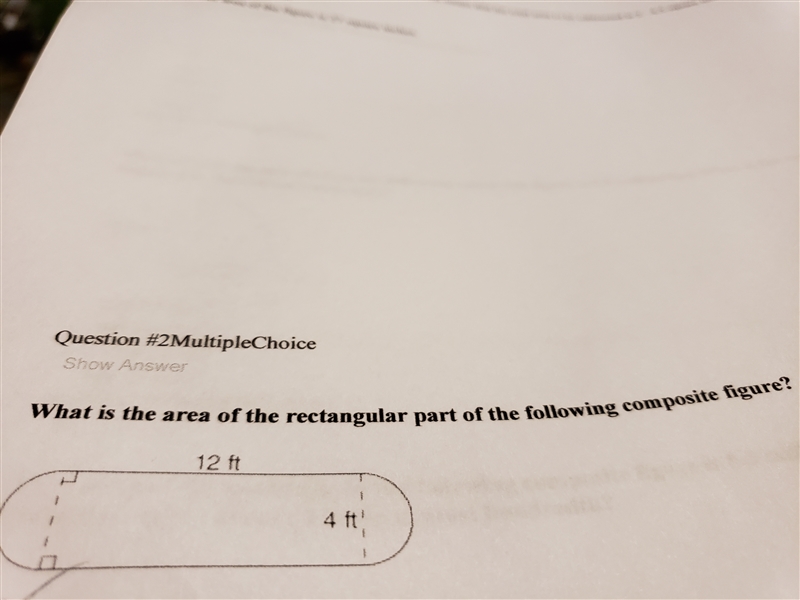 What is the area of the rectangular part of the following composite figure-example-1