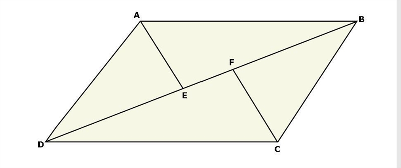 PLEASEEEE HELP URGENT PICTURES INCLUDED Proof 6A In parallelogram ABCD, AE and CF-example-1