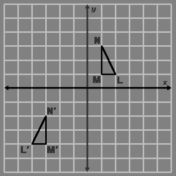 HELP PLEASE! Which sequence of transformations produces L'M'N' from LMN? a translation-example-1