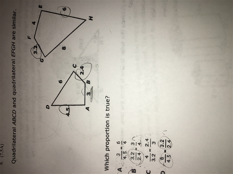 Which proportion is true and why?-example-1