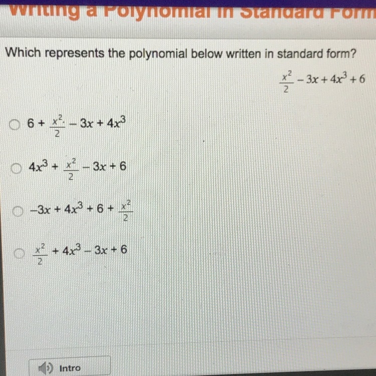 Which represents the polynomial below written in standard form?-example-1