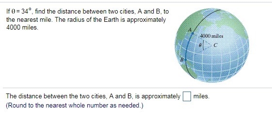 Q5 Q25.) Find the distance between the 2 cities. Show all your work.-example-1