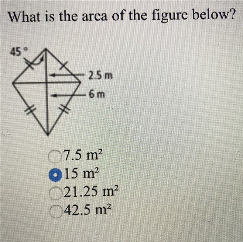 What is the area of the figure below? Please explain!-example-1