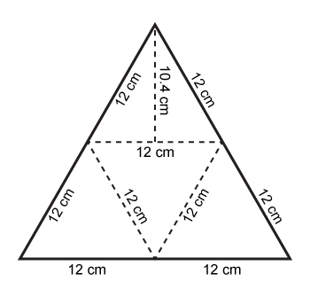 Use the net to determine the total surface area. A) 249.6 cm2 B) 499.2 cm2 C) 108 cm-example-1