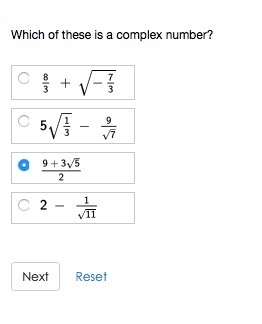 Which of these is a complex number? Please Help!!!!!-example-1