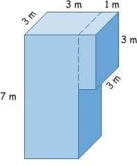 Find the volume of the object. V = ? m3-example-1