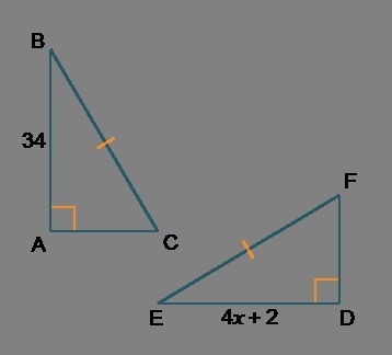 In the diagram, BC ≅ EF and ∠A and ∠D are right angles. For the triangles to be congruent-example-1