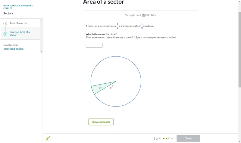 PLZ HELP ASAP AREA OF A SECTOR-example-1