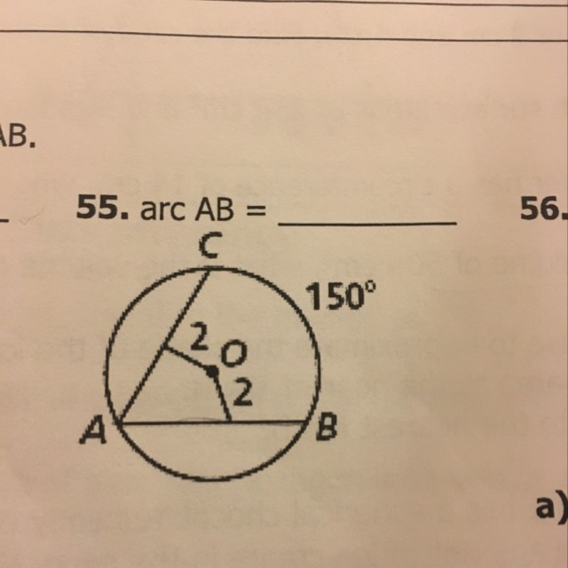 How to find arc ab in this question-example-1