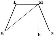 Given: KLMN is a trapezoid m∠N = m∠KML ME ⊥ KN , ME = 3√(5), KE = 8, LM:KN = 3:5 Find-example-1