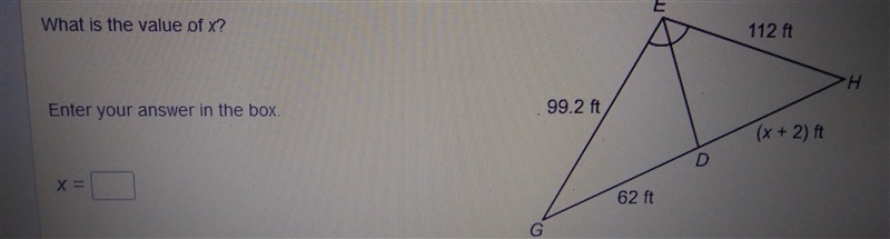 What is the value of x enter your answer in the Box-example-1