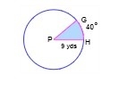 What is the area of sector GPH?-example-1