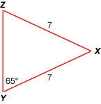 In the triangle below, what is the measure of Z?-example-1