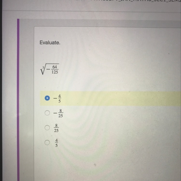 Evaluate.     −64125‾‾‾‾‾√3-example-1