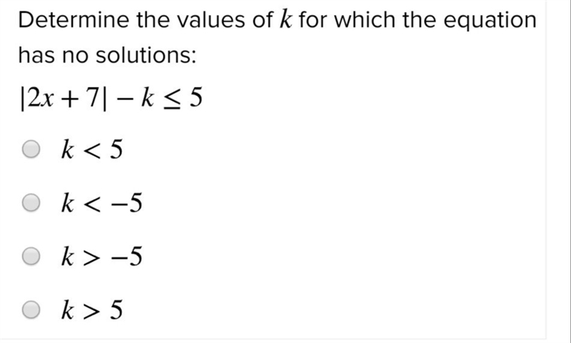 Determine the values of k for which the equation has no solution-example-1