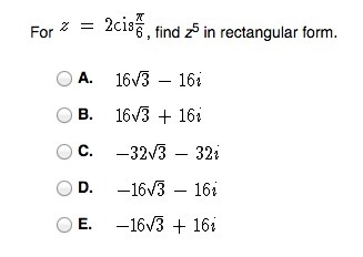 Convert to rectangular form.-example-1