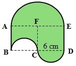 Find the area of the shaded regions. Give your answer as a completely simplified exact-example-1