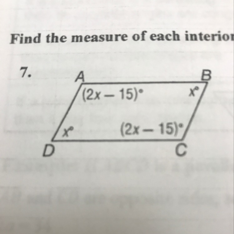 Find the measure of each interior angle-example-1