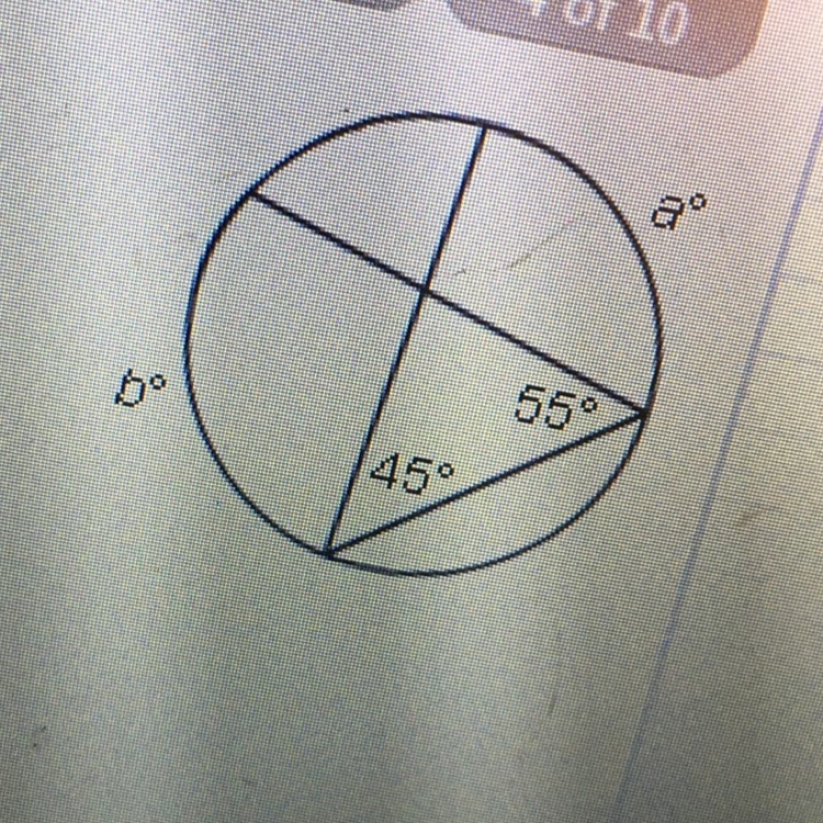 What is the value of a? a) 27.5 b) 45 c) 50 d) 90-example-1