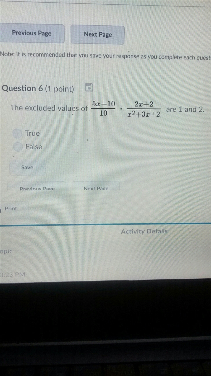 The excluded values of 5x + 10/10 * 2x+2/x squared +3x + 2-example-1