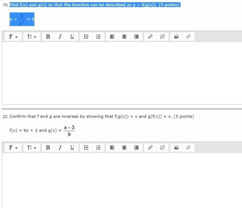 [HELP 98 POINTS!] 19 ,20-example-1