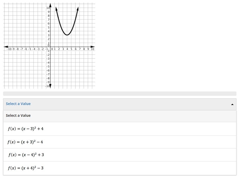 Select the quadratic function that corresponds to each graph below-example-4