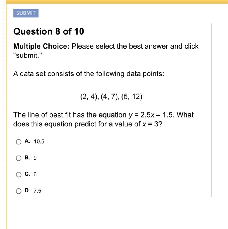 A data set consists of the following data points:(2, 4), (4, 7), (5, 12)The line of-example-1