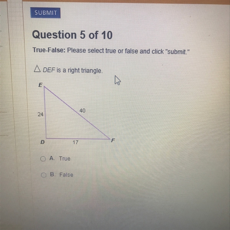 Triangle DEF is a right triangle-example-1