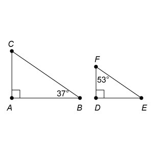 Which theorem or postulate proves that △ABC and △DEF are similar? Drag and drop the-example-1