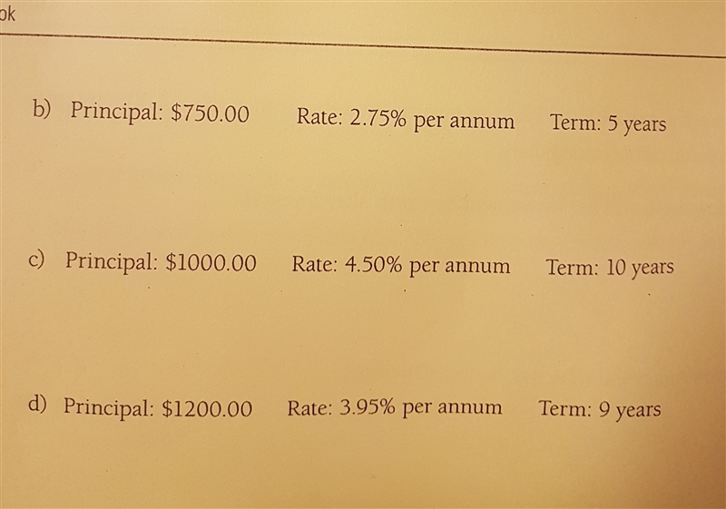 Calculate the amount of simple interest earned and the final value for each of the-example-1