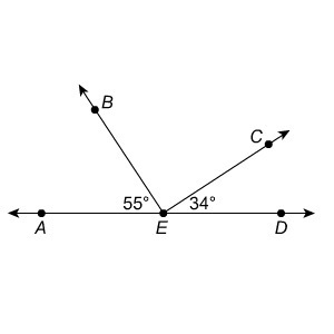 What is the correct classification for ∠BEC? straight obtuse right acute-example-1