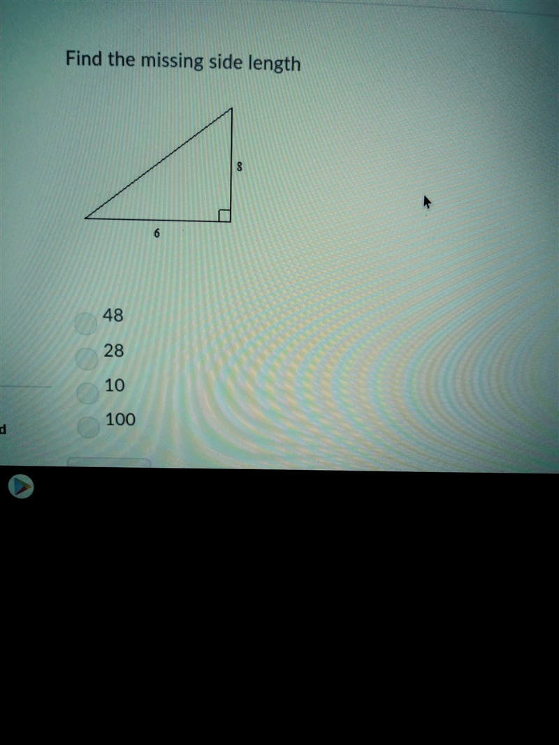 Q. # 21. Find the missing side length-example-1