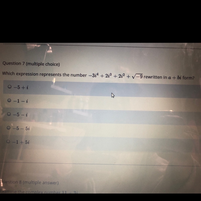 Which expression is correct for question 7-example-1