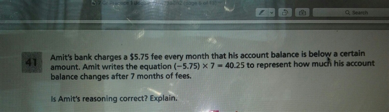 amits bank charges a $5.75 fee every month that his account balance is below a certain-example-1