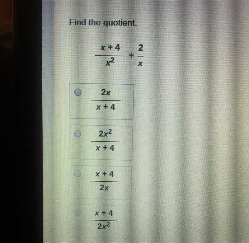 Find the quotient #Algebra2-example-1