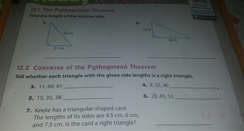 The Pythagorean Theorem-example-1