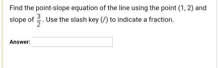 Find the point slope equation-example-1