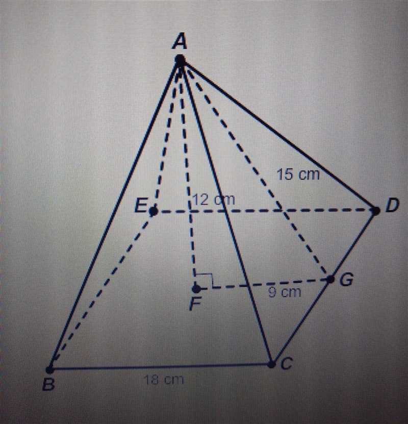 What is the volume of this square pyramid? A 1,296cm B 1,620cm C 3,888cm D 11,664cm-example-1