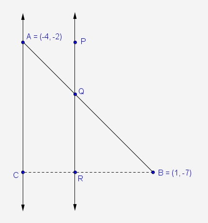 In the diagram, `stackrel(harr)(PR)` and `stackrel(harr)(AC)` are vertical lines, while-example-1