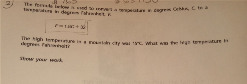 The high temperature in a mountain city was 15°C what was the high temperature in-example-1