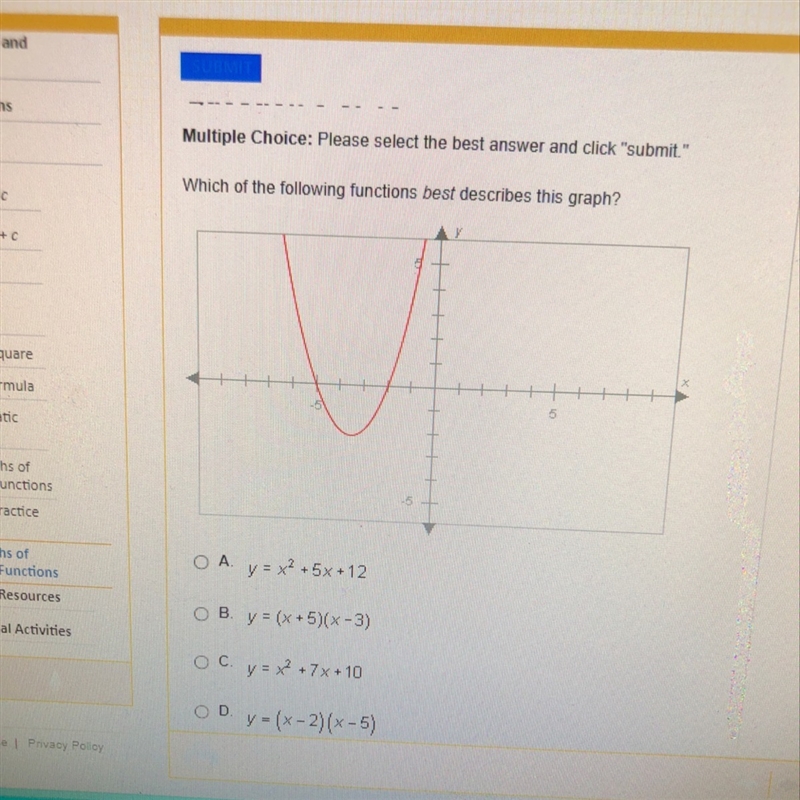 Which of the following functions best describes this graph-example-1