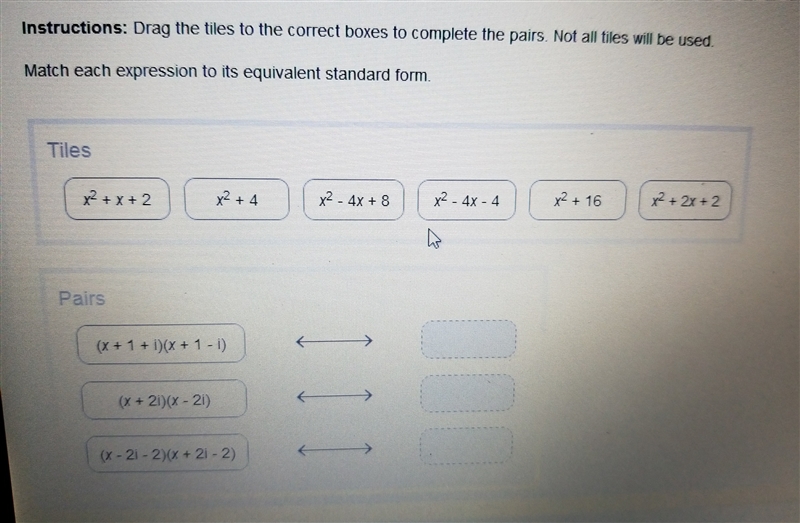 Match each expression to its equivalent standard form-example-1