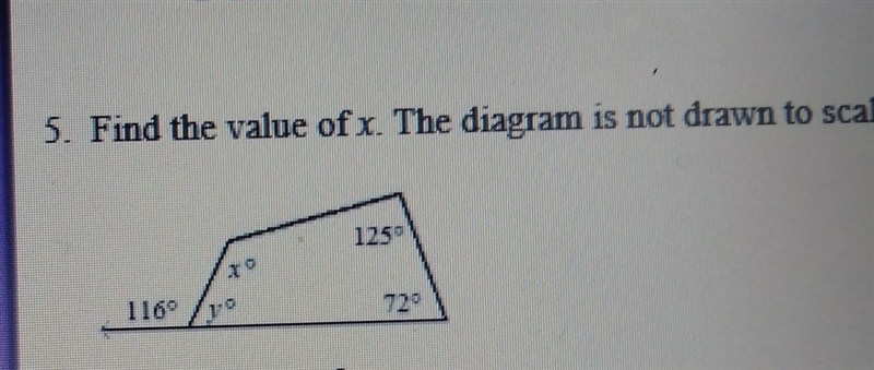 Find the value of x this diagram is not drawn to scale-example-1