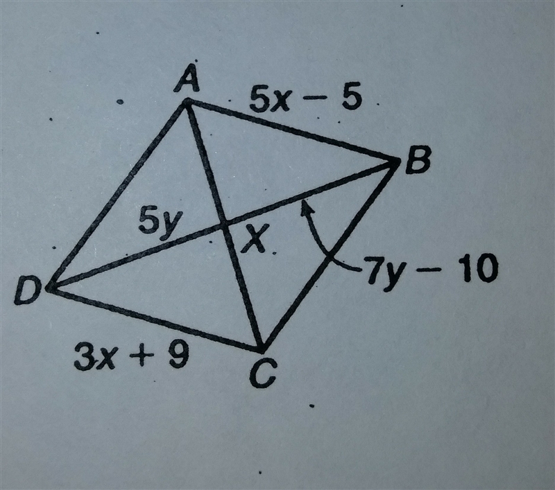 Abcd is a parallelogram find ab and bx.-example-1