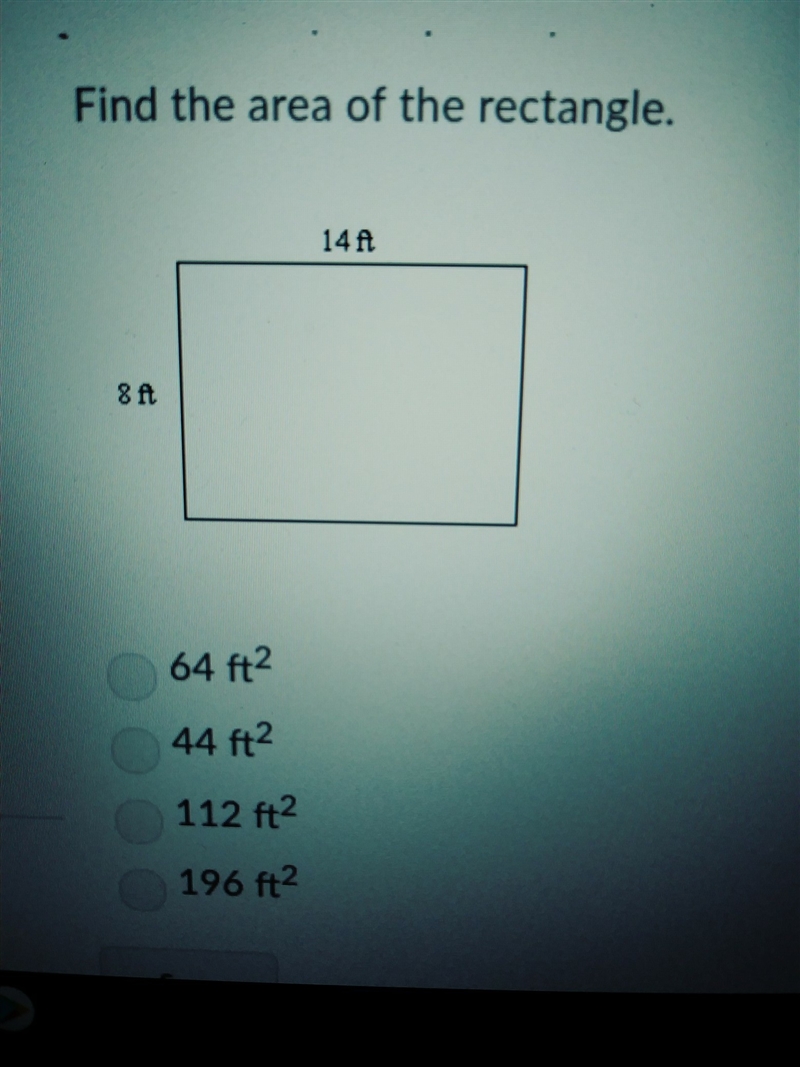 # 14. Q. find the area of rectangle-example-1